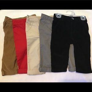 Lot of 5 Old Navy casual baby boy pants